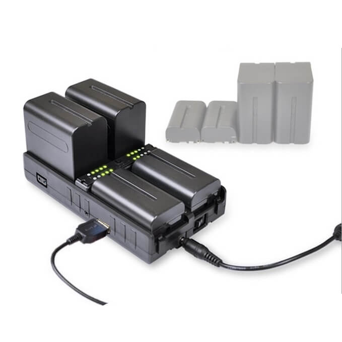 4 in 1 V-mount Battery adapter for L-series batteries with AC adapter