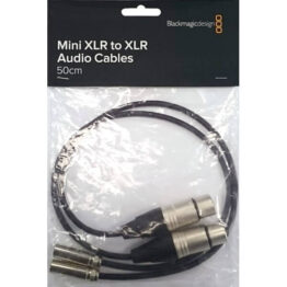 Mini XLR-M to XLR-F 50cm cables 2 pack for Video Assist 4K