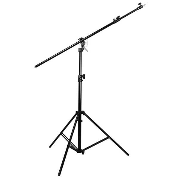 2.9m 2 in 1 Convertible Light Stand with Self-Telescoping Boom Arm
