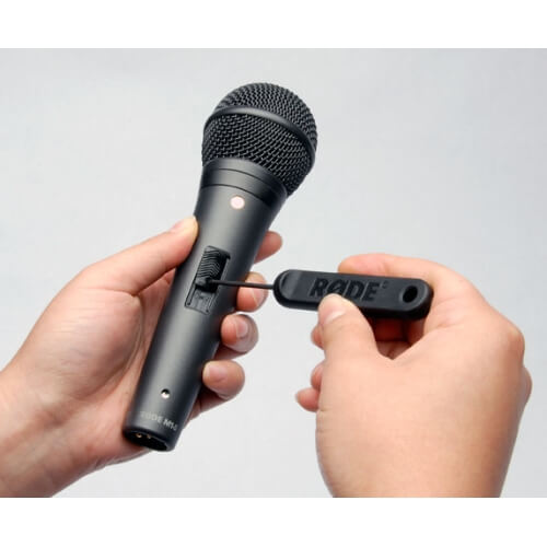 Live Performance Dynamic Microphone with Lockable Switch