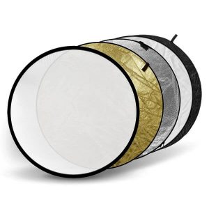 5 in 1 folding reflector kit 32' (80cm) translucent, white, silver, gold & black