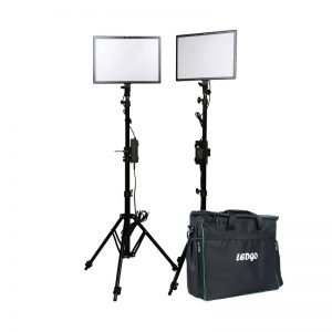 Ledgo Luxpad E268C Twin LED Lights Kit With Stands, Grids And Batteries Hero Image