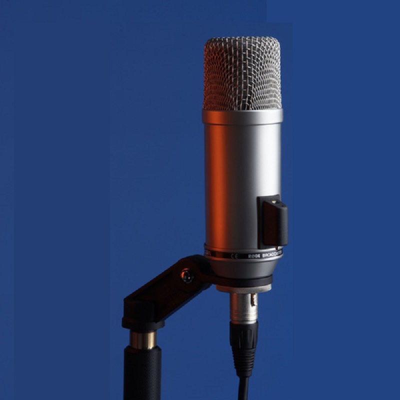 Rode Broadcaster Condenser Microphone Mounted