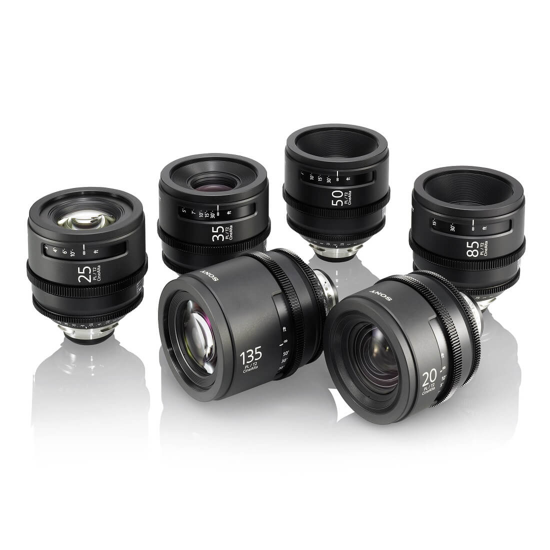 Sony CineAlta 6 Prime lenses