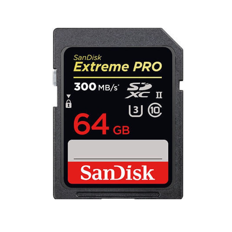 Sandisk Extreme Pro SDXC 300MB Per Sec 64GB U3 SD Card