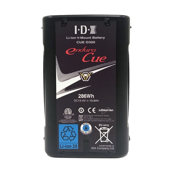 IDX CUE-D300 286Wh Li-ion V-mount High capacity battery