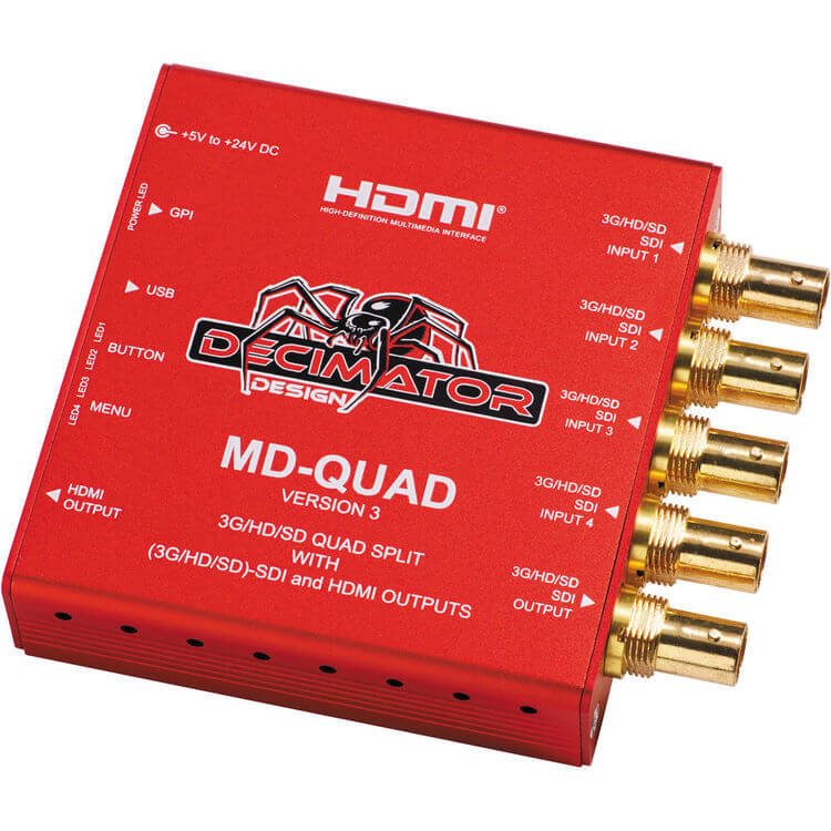 Decimator MD-QUAD split Multi-viewer, SDI and HDMI outputs