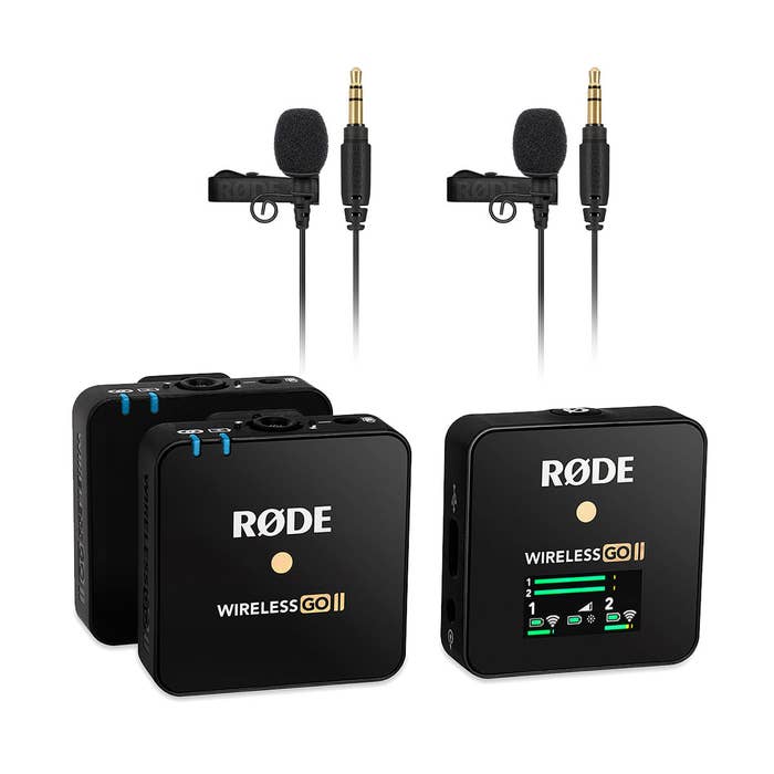 RODE WIRELESS GO 2 DIGITAL WIRELESS MICROPHONE WITH 2 LAPEL MICROPHONES